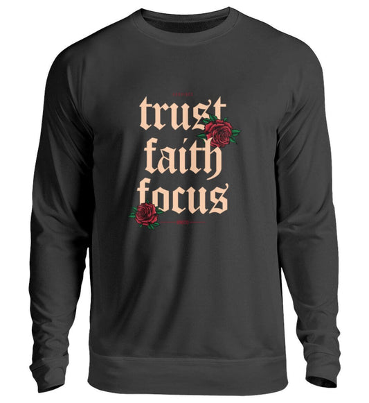 TRUST FAITH FOCUS | Unisex Sweater - GODVIBES