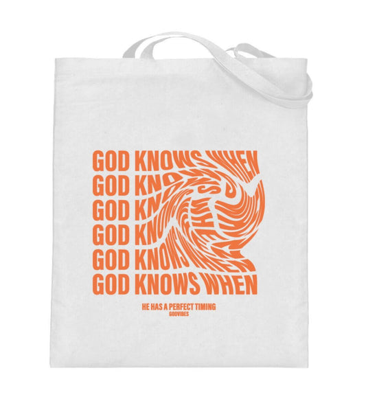 GOD KNOWS WHEN | Canvas Tote Bag - GODVIBES