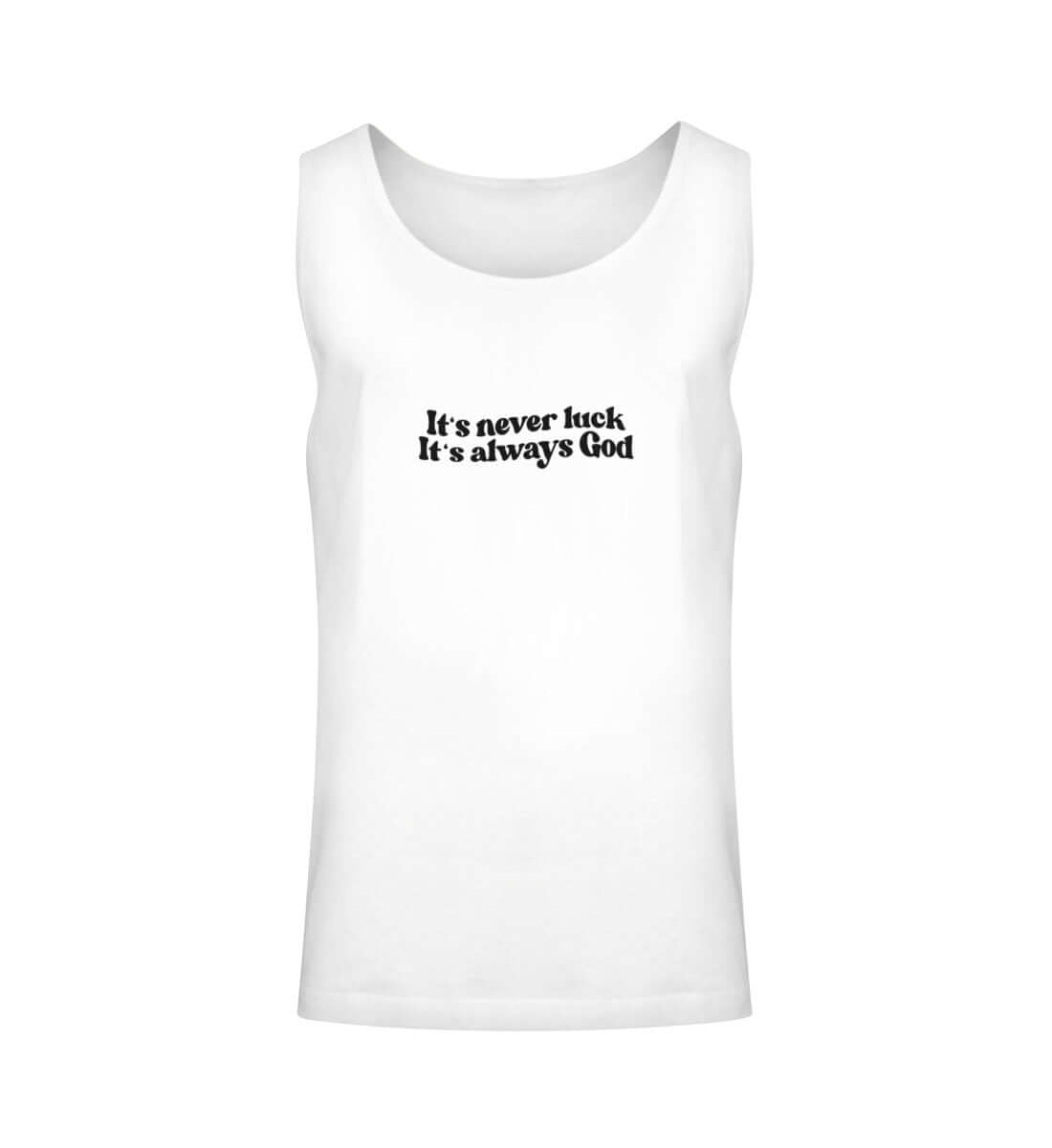 'IT'S NEVER LUCK IT'S ALWAYS GOD' - Unisex Relaxed Tanktop - GODVIBES