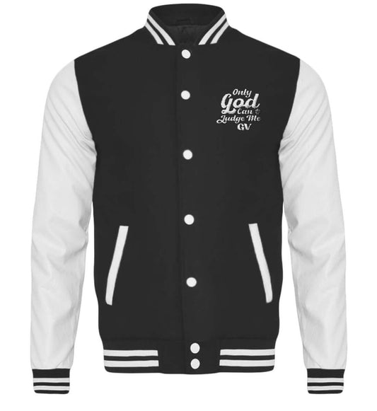 'ONLY GOD CAN JUDGE ME' COLLEGE-JACKET - GODVIBES