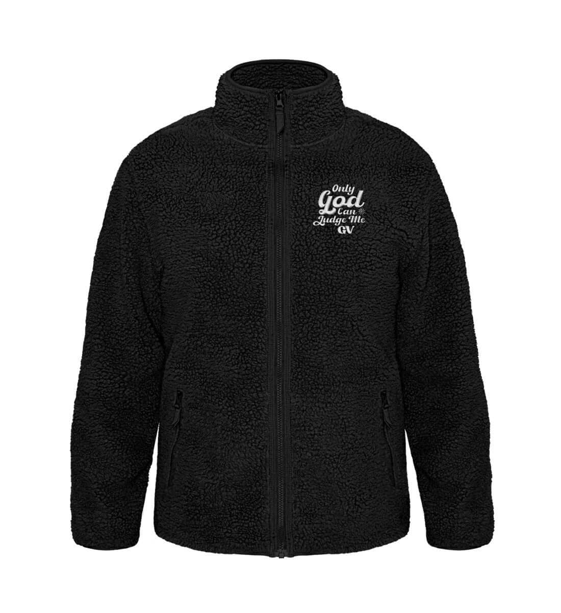 'ONLY GOD CAN JUDGE ME' SHERPA JACKET - GODVIBES