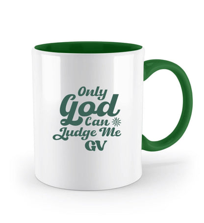 'ONLY GOD CAN JUDGE ME' - Zweifarbige Tasse - GODVIBES