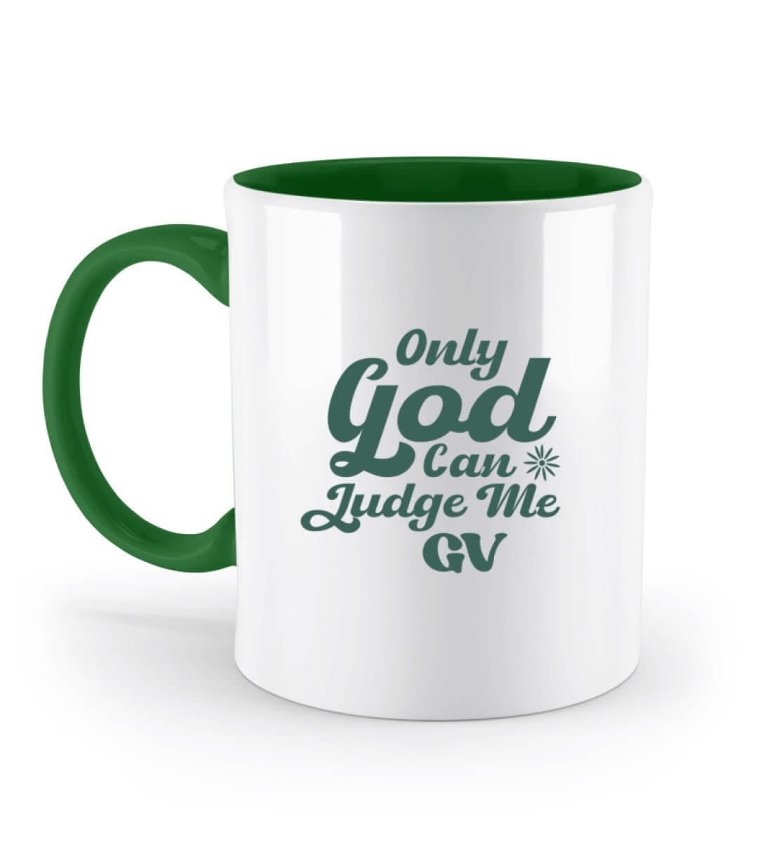 'ONLY GOD CAN JUDGE ME' - Zweifarbige Tasse - GODVIBES