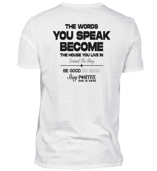 'THE WORDS YOU SPEAK' - Herren Premiumshirt - GODVIBES
