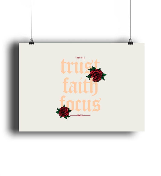 TRUST FAITH FOCUS | Poster - GODVIBES