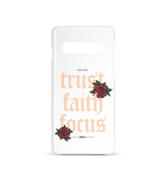 TRUST FAITH FOCUS | - Samsung Galaxy S10 Handyhülle - GODVIBES